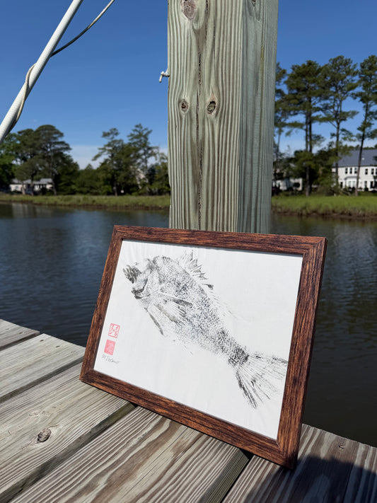 Framed Sea Bass Original