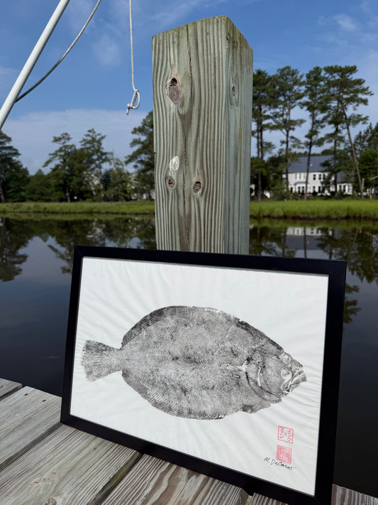 Flounder Original Framed Print